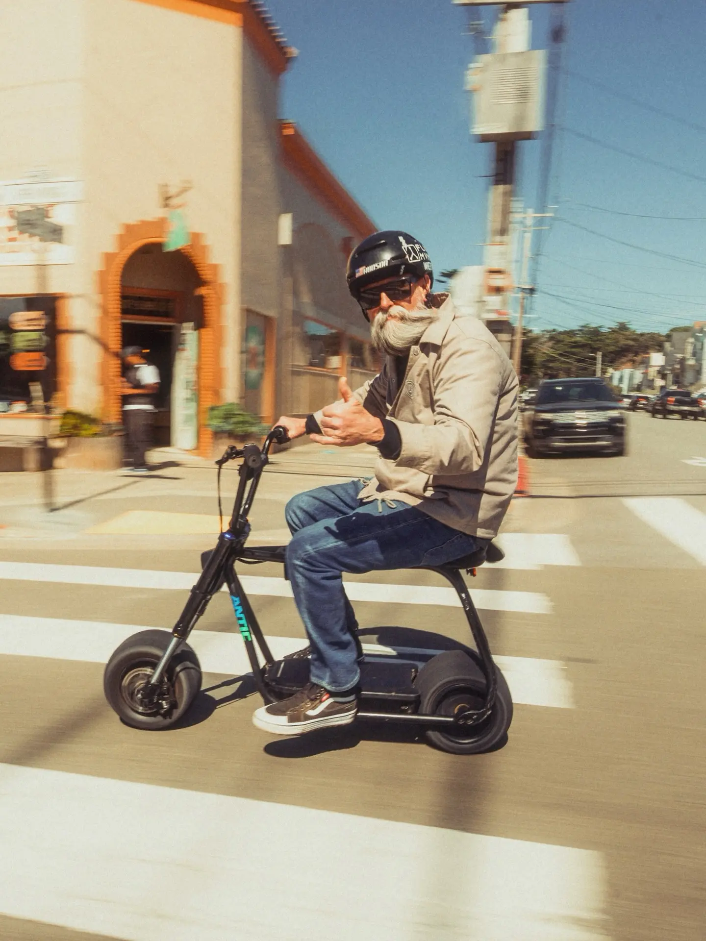 Close-up of a BiikeGo mini bike